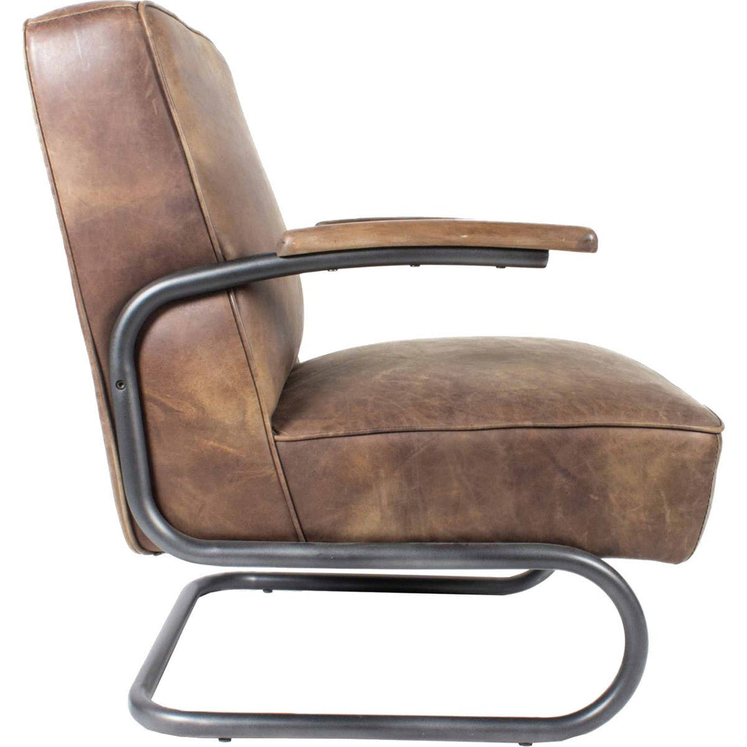 PERTH VINTAGE LEATHER CLUB CHAIR