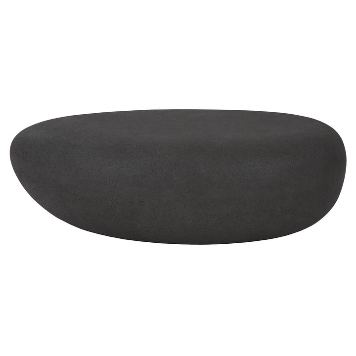 RIVER STONE INDOOR-OUTDOOR COFFEE TABLE: CHARCOAL