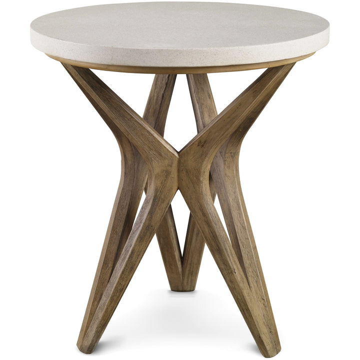 PHOENIX LIMESTONE TOP SIDE TABLE