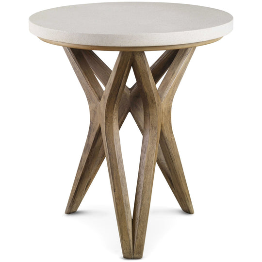 PHOENIX LIMESTONE TOP SIDE TABLE