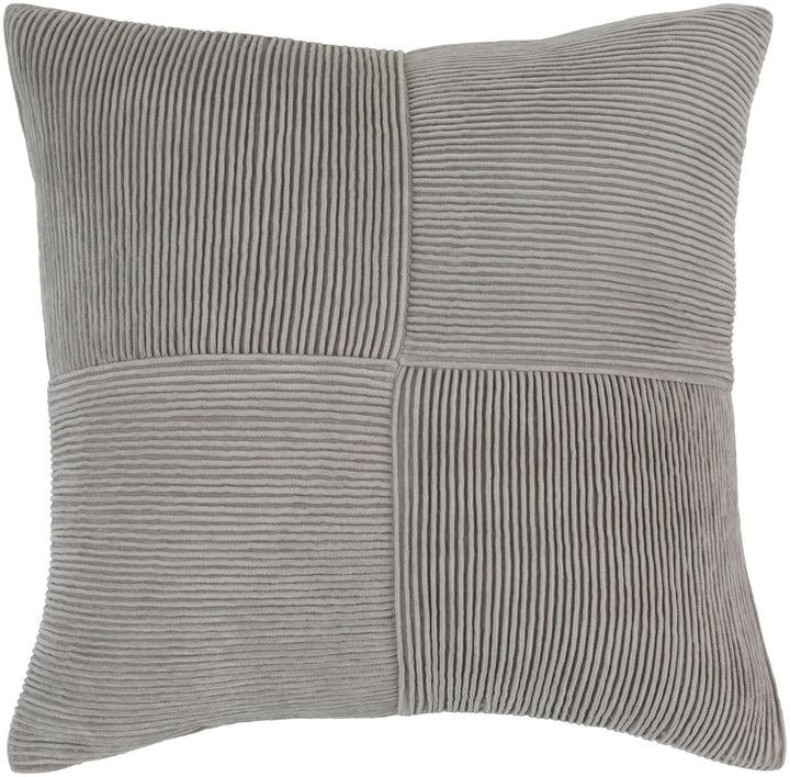 PLEATED COTTON VELVET PILLOW