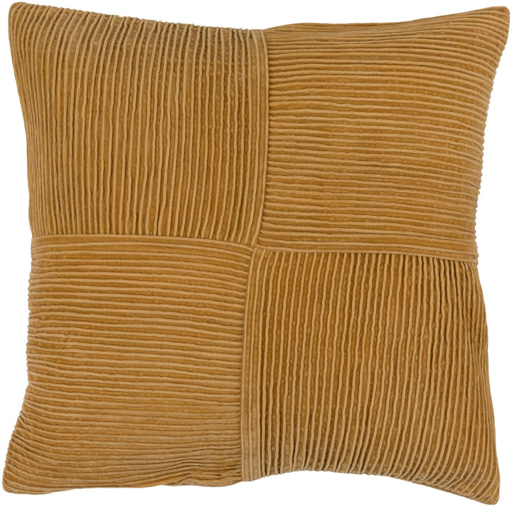 PLEATED COTTON VELVET PILLOW