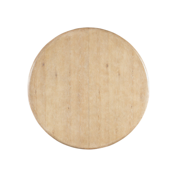 POLE RATTAN ROUND DINING TABLE WITH LEAF