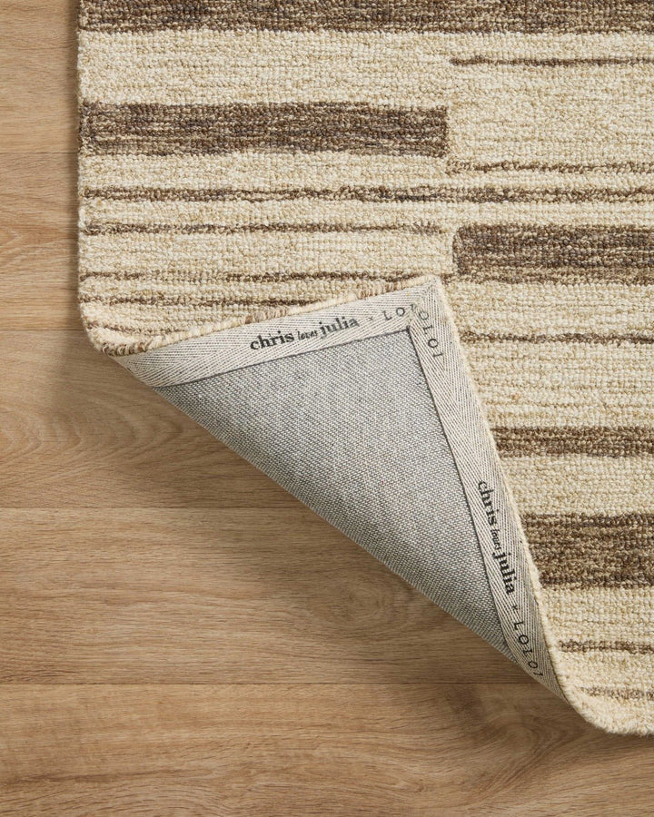 POLLY HAND - TUFTED WOOL + JUTE RUG: BEIGE, TOBACCO