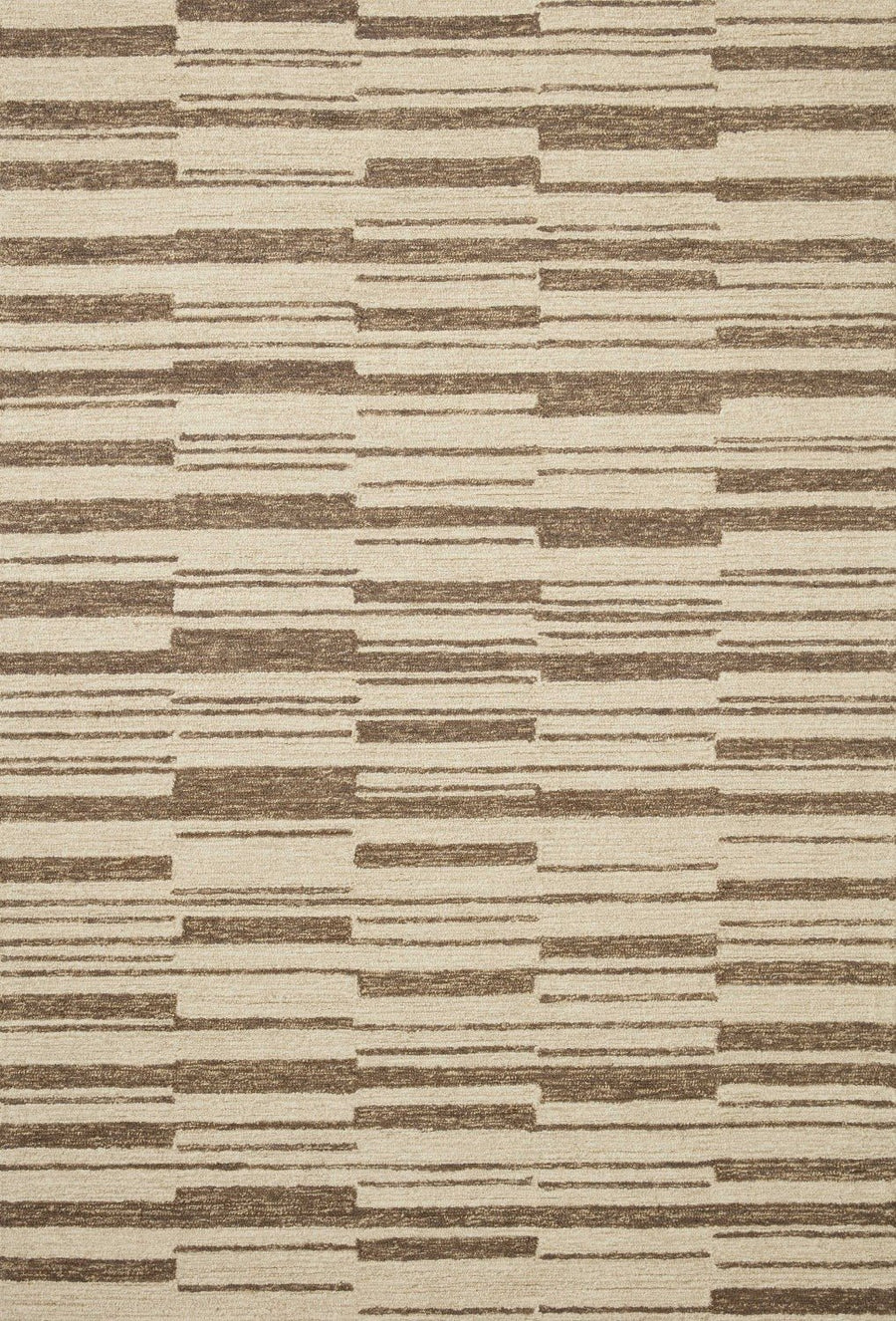 POLLY HAND - TUFTED WOOL + JUTE RUG: BEIGE, TOBACCO