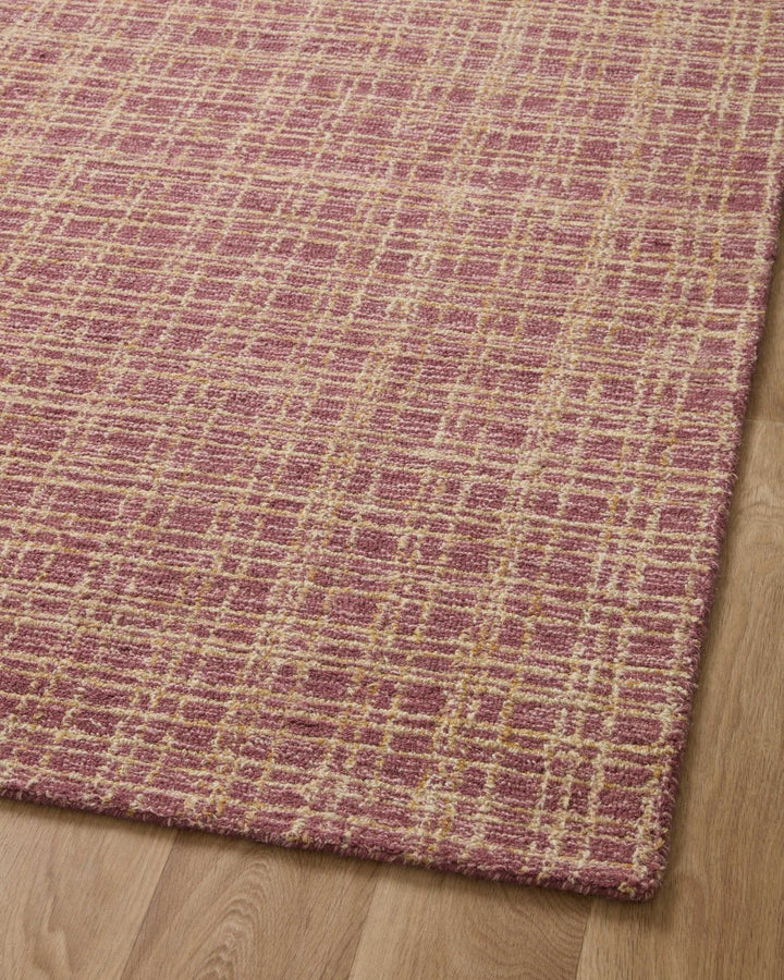 POLLY HAND - TUFTED WOOL + JUTE RUG: RASPBERRY