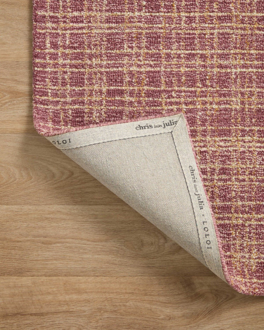 POLLY HAND - TUFTED WOOL + JUTE RUG: RASPBERRY