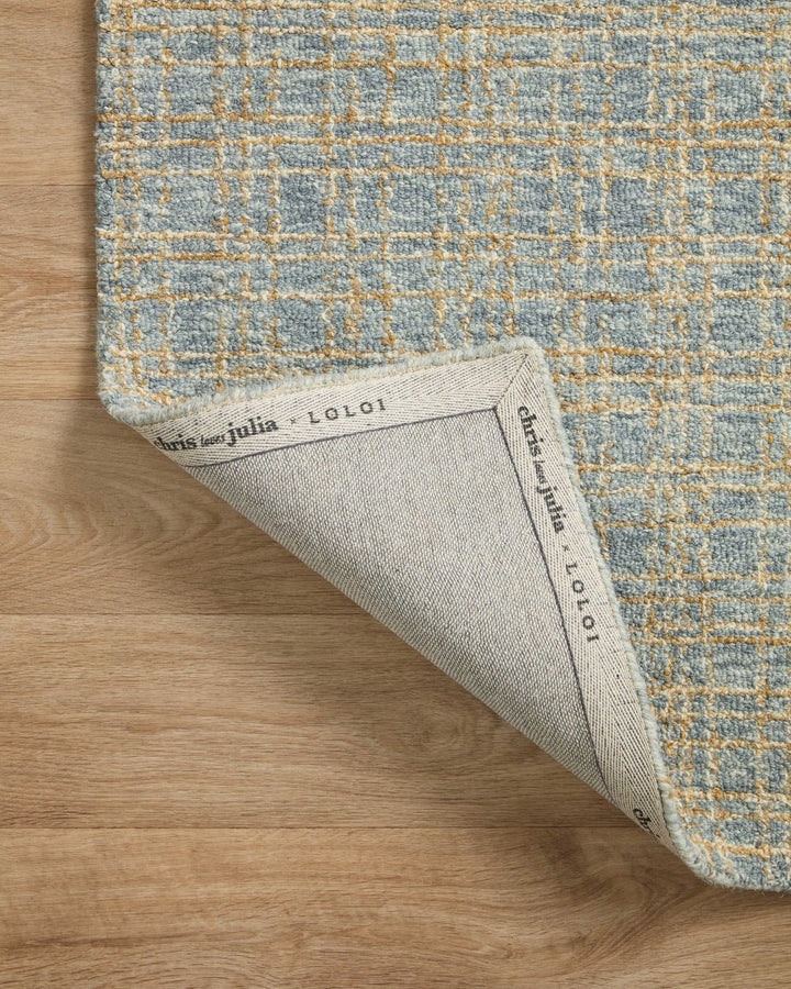 POLLY HAND - TUFTED WOOL + JUTE RUG: SKY BLUE