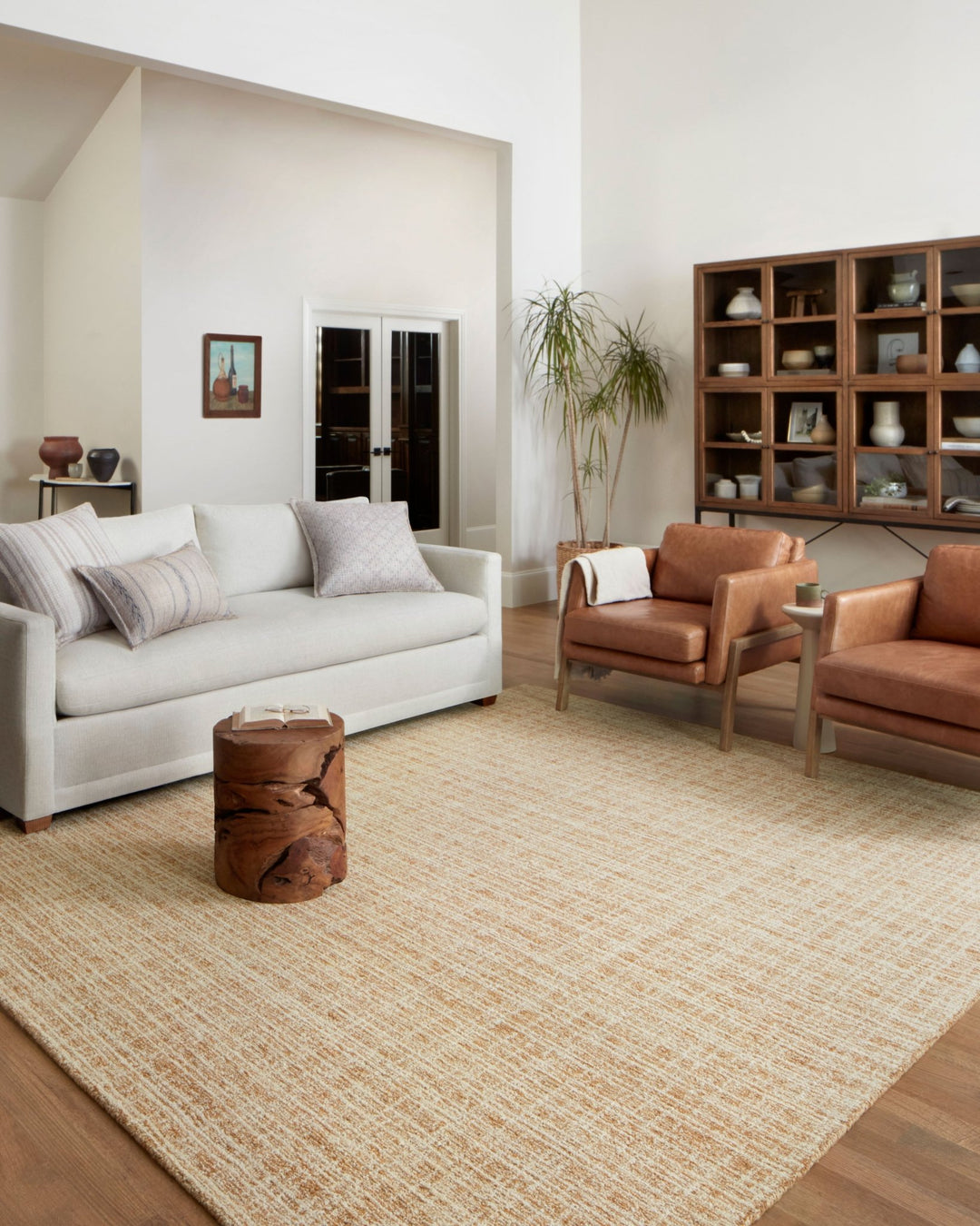 POLLY HAND - TUFTED WOOL + JUTE RUG: STRAW