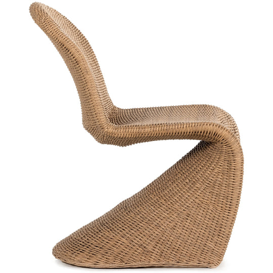 PORTIA INDOOR - OUTDOOR WICKER DINING CHAIR: VINTAGE NATURAL