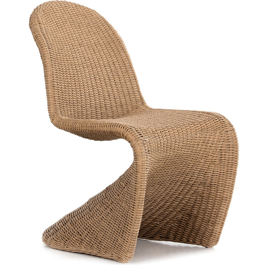 PORTIA INDOOR - OUTDOOR WICKER DINING CHAIR: VINTAGE NATURAL