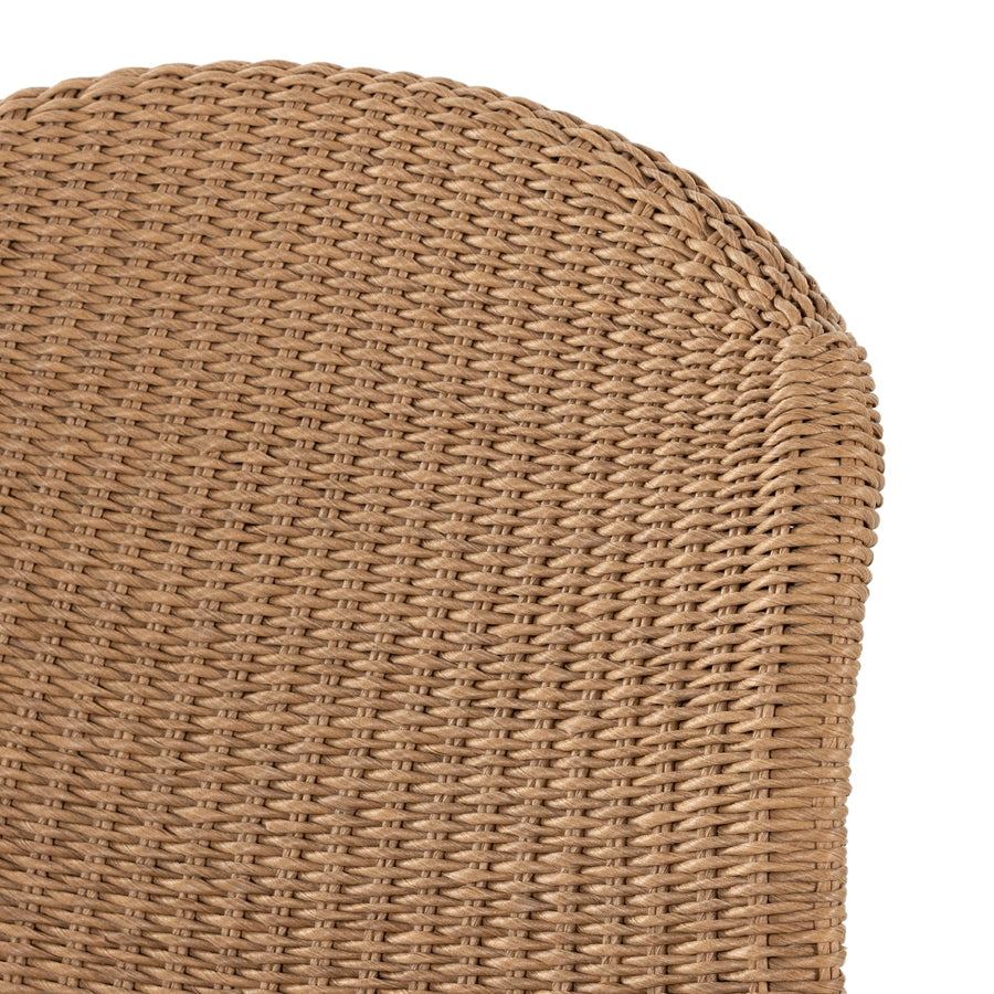 PORTIA INDOOR - OUTDOOR WICKER LOUNGE CHAIR: VINTAGE NATURAL