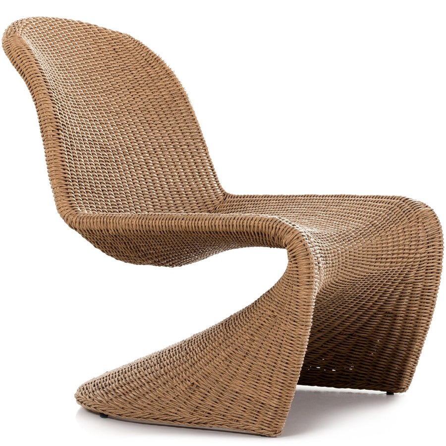 PORTIA INDOOR - OUTDOOR WICKER LOUNGE CHAIR: VINTAGE NATURAL