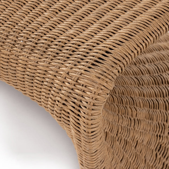 PORTIA INDOOR - OUTDOOR WICKER LOUNGE CHAIR: VINTAGE NATURAL