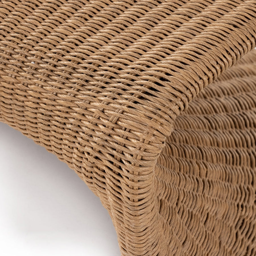 PORTIA INDOOR - OUTDOOR WICKER LOUNGE CHAIR: VINTAGE NATURAL