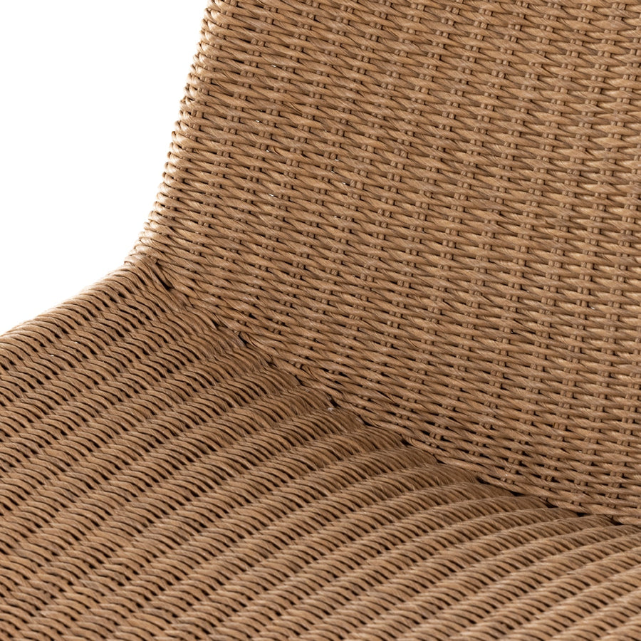 PORTIA INDOOR - OUTDOOR WICKER LOUNGE CHAIR: VINTAGE NATURAL