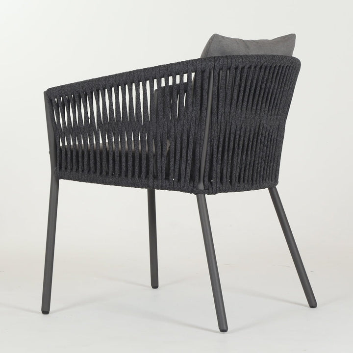 PORTO OUTDOOR DINING CHAIR: CHARCOAL