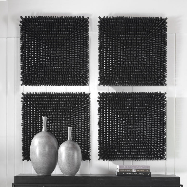PORTSIDE WOOD WALL TILE: SATIN BLACK