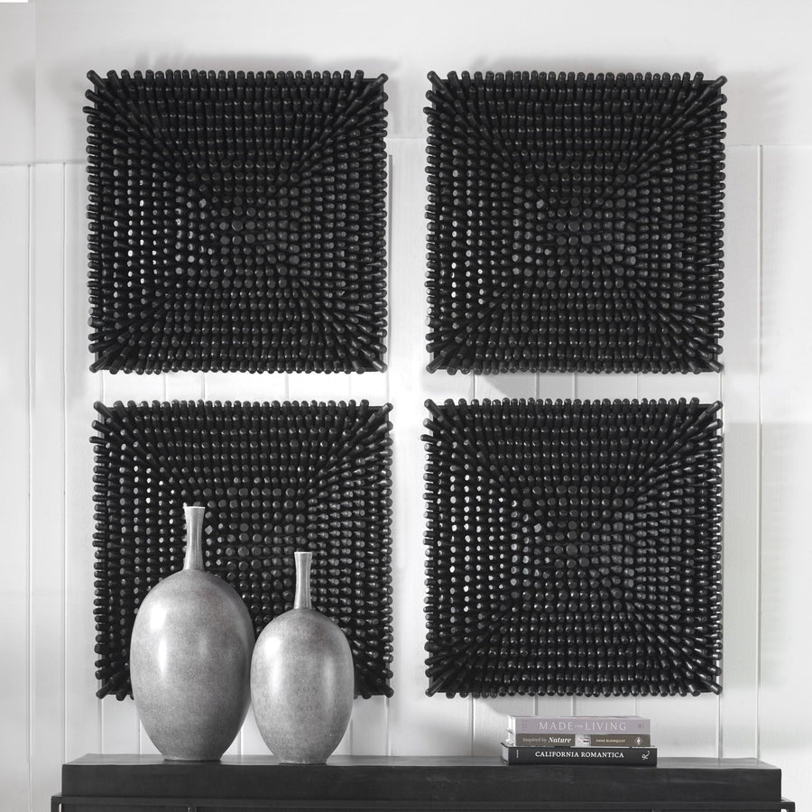 PORTSIDE WOOD WALL TILE: SATIN BLACK