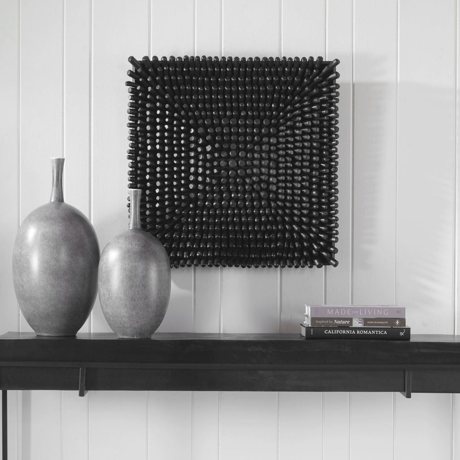 PORTSIDE WOOD WALL TILE: SATIN BLACK