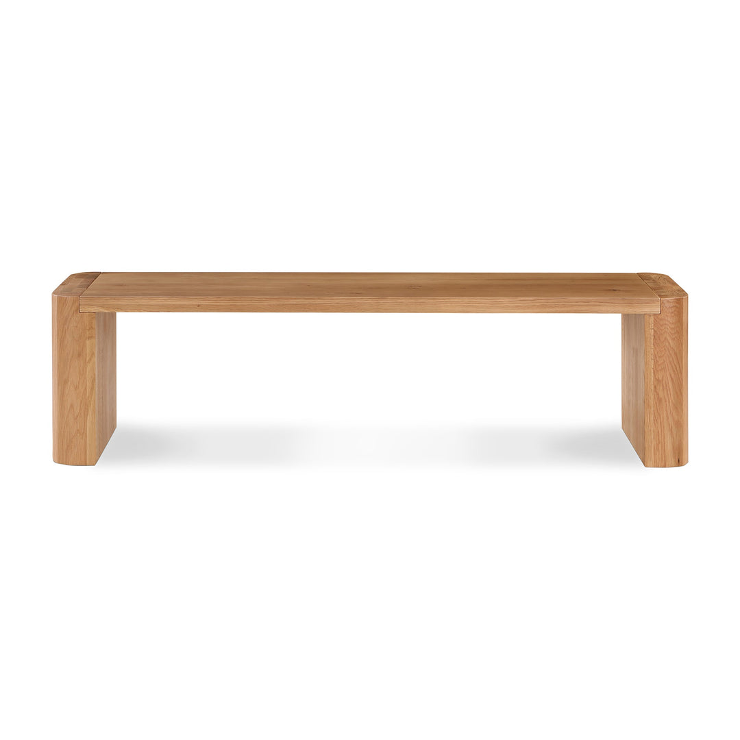 POST NATURAL OAK DINING BENCH