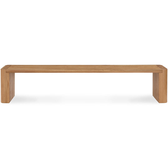 POST NATURAL OAK DINING BENCH