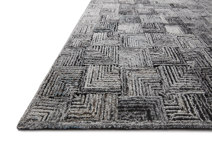 PRESCOTT POLYESTER, WOOL + VISCOSE RUG: SILVER