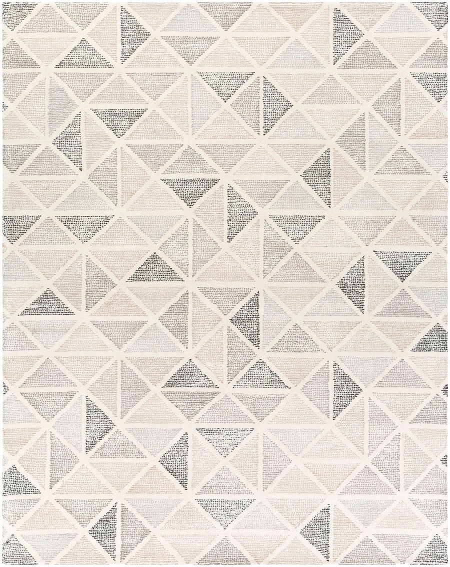 PRESTON WOOL RUG: IVORY, GRAY, BEIGE