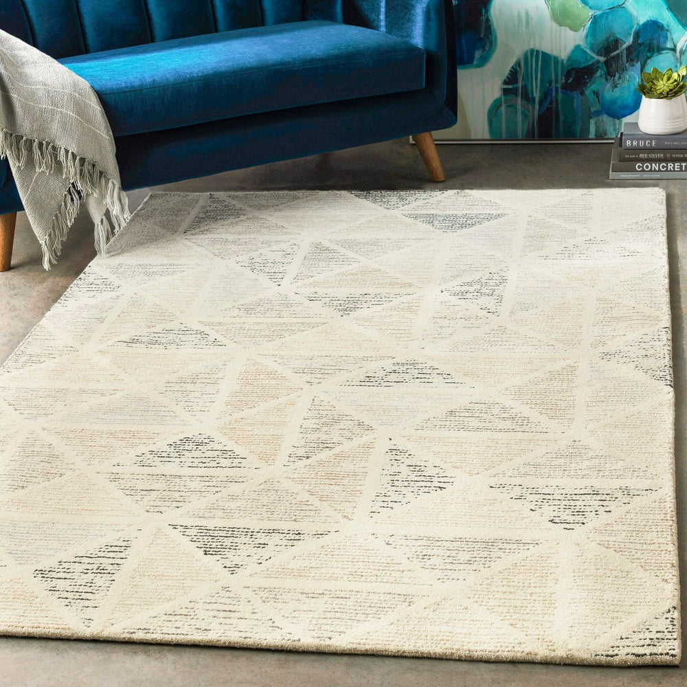 PRESTON WOOL RUG: IVORY, GRAY, BEIGE