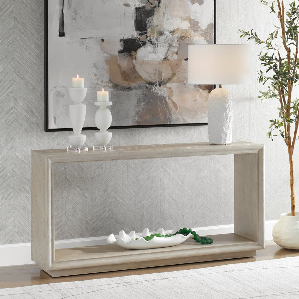 PRISM LIGHT OAK CONSOLE TABLE