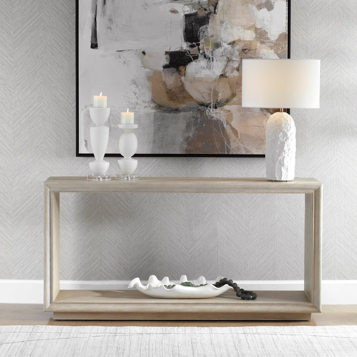 PRISM LIGHT OAK CONSOLE TABLE