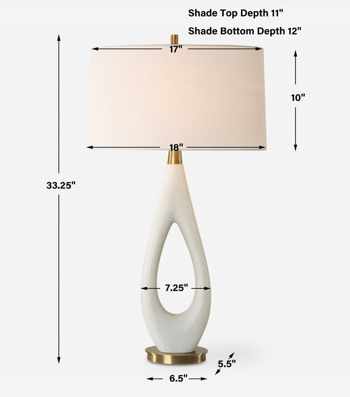 PROMENADE WHITE TABLE LAMP