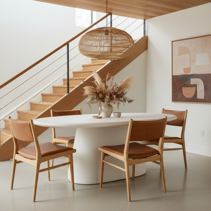 TAVA IVORY CONCRETE DINING TABLE