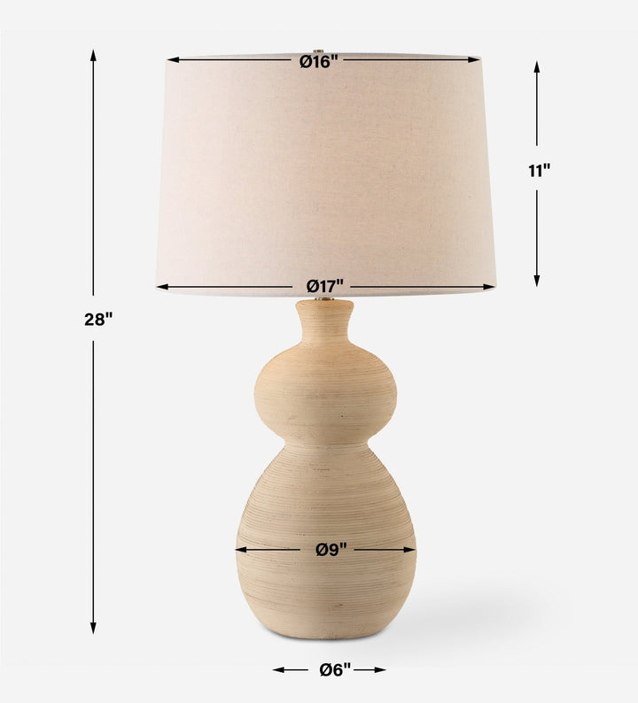 PUEBLO FIRED CLAY TABLE LAMP