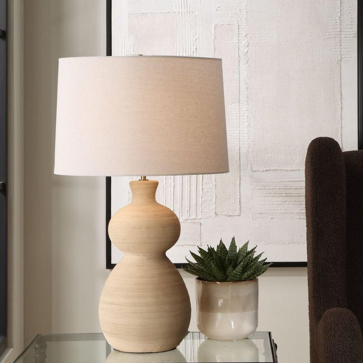 PUEBLO FIRED CLAY TABLE LAMP