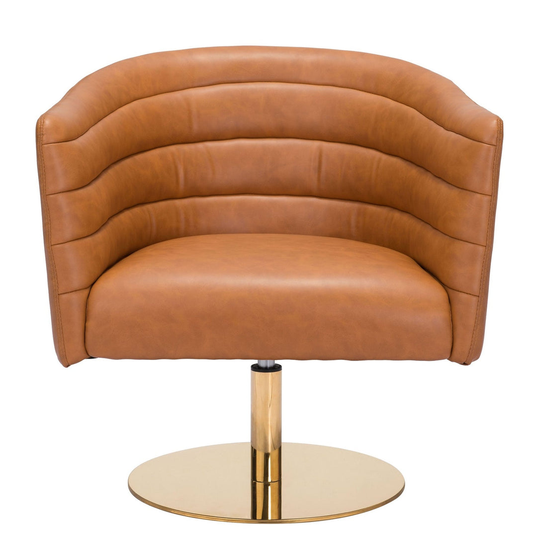 PUMA BROWN VINYL SWIVEL CHAIR