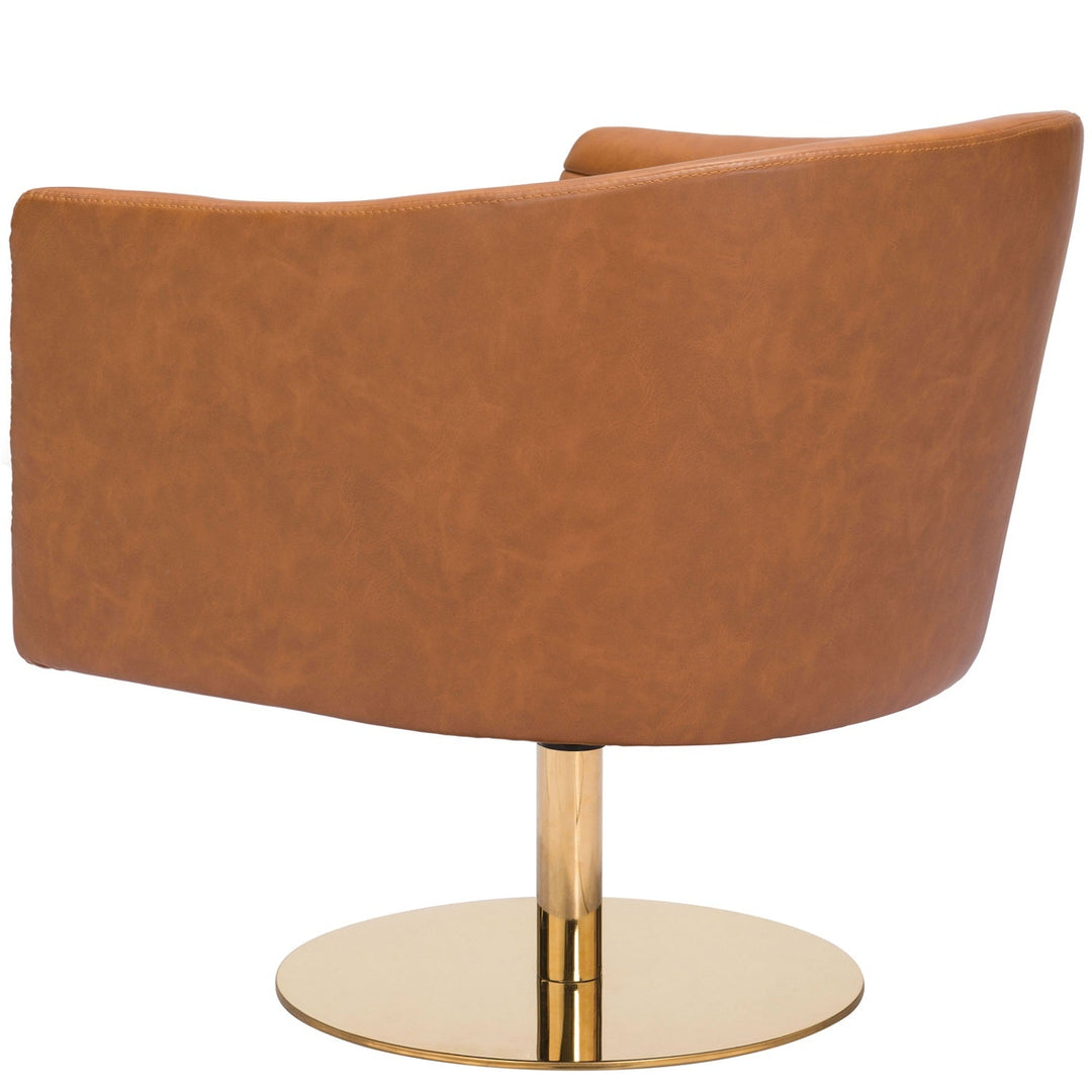 PUMA BROWN VINYL SWIVEL CHAIR