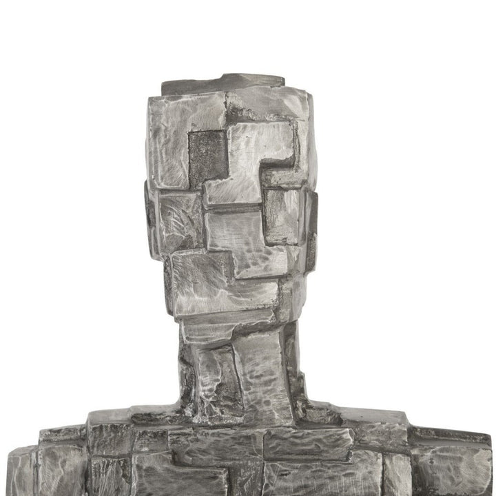 PUZZLE MAN SCULPTURE BLACK/ALUMINUM ALUMINUM