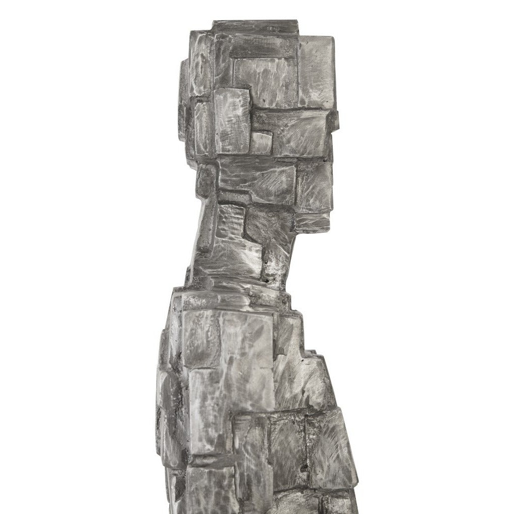 PUZZLE MAN SCULPTURE BLACK/ALUMINUM ALUMINUM