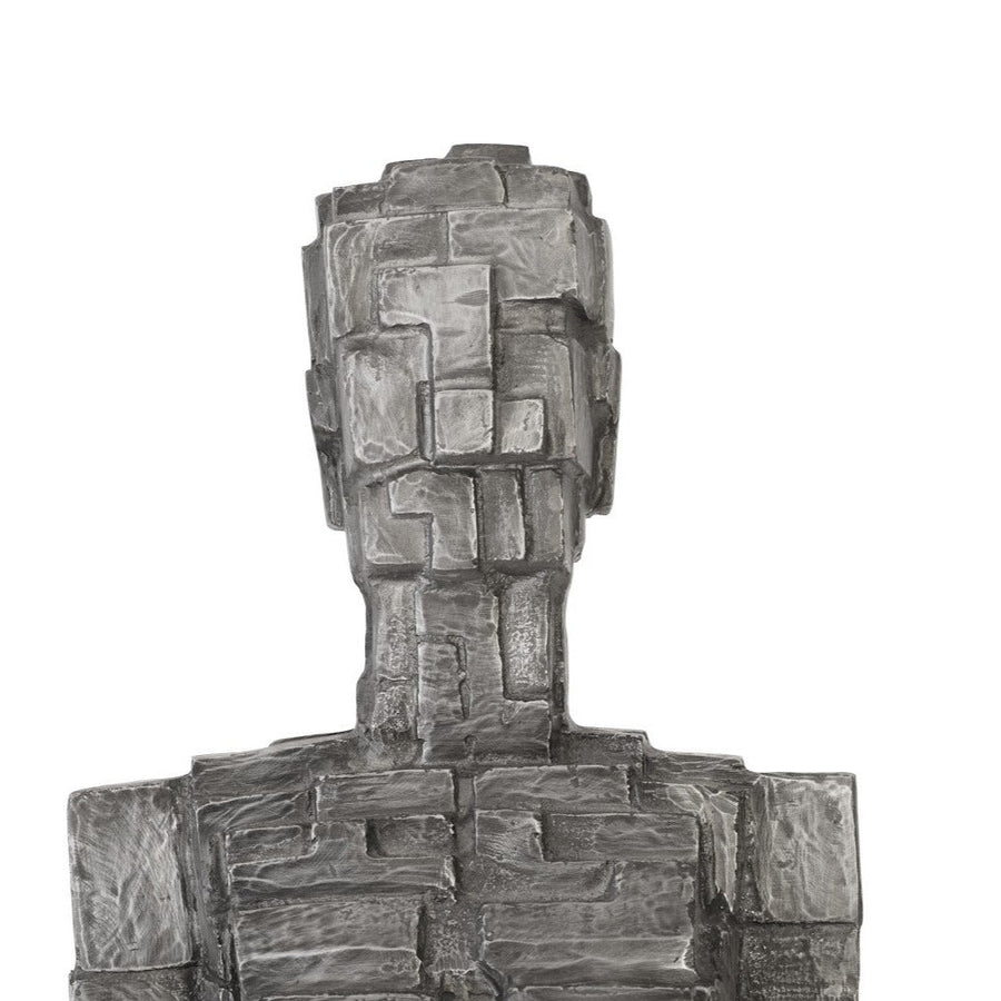 PUZZLE MAN SCULPTURE BLACK/ALUMINUM ALUMINUM