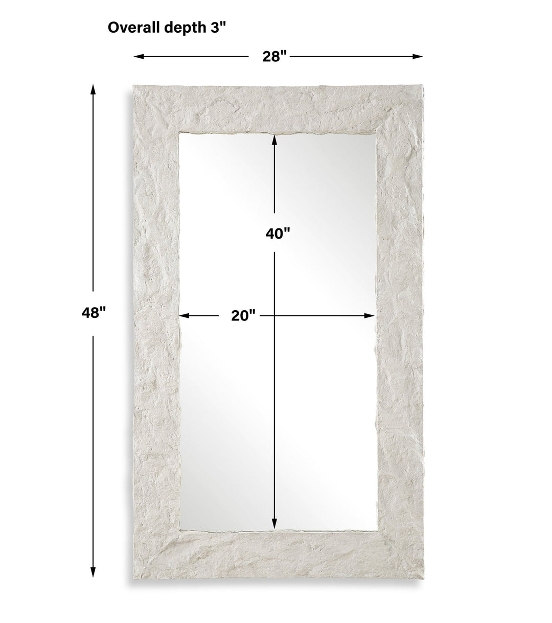 QUARRY WHITE STONE MIRROR