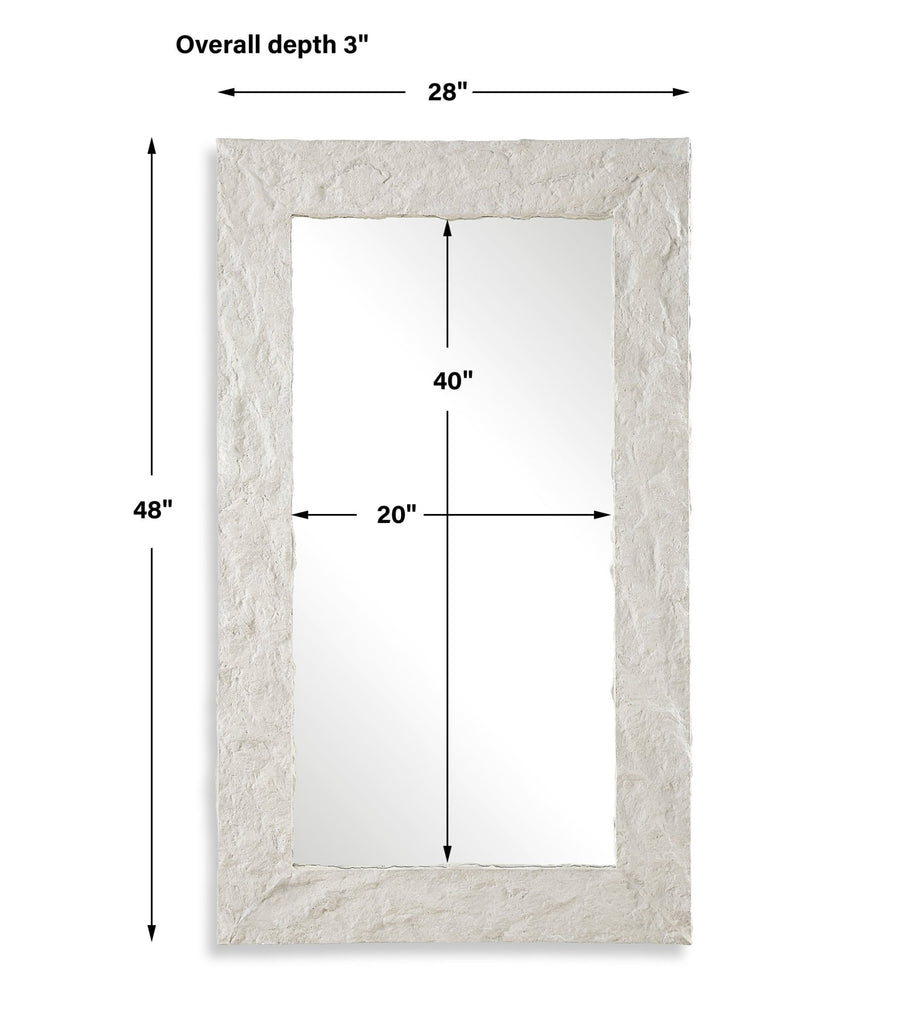 QUARRY WHITE STONE MIRROR