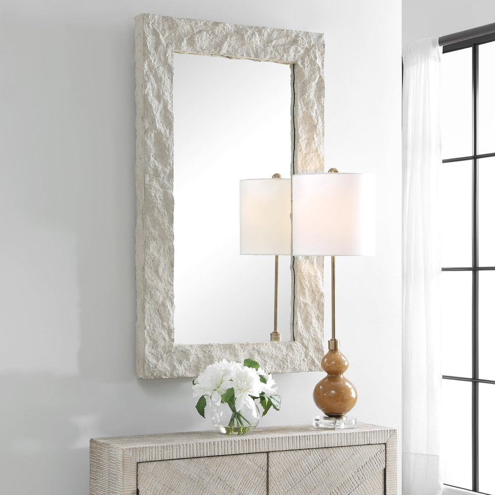 QUARRY WHITE STONE MIRROR