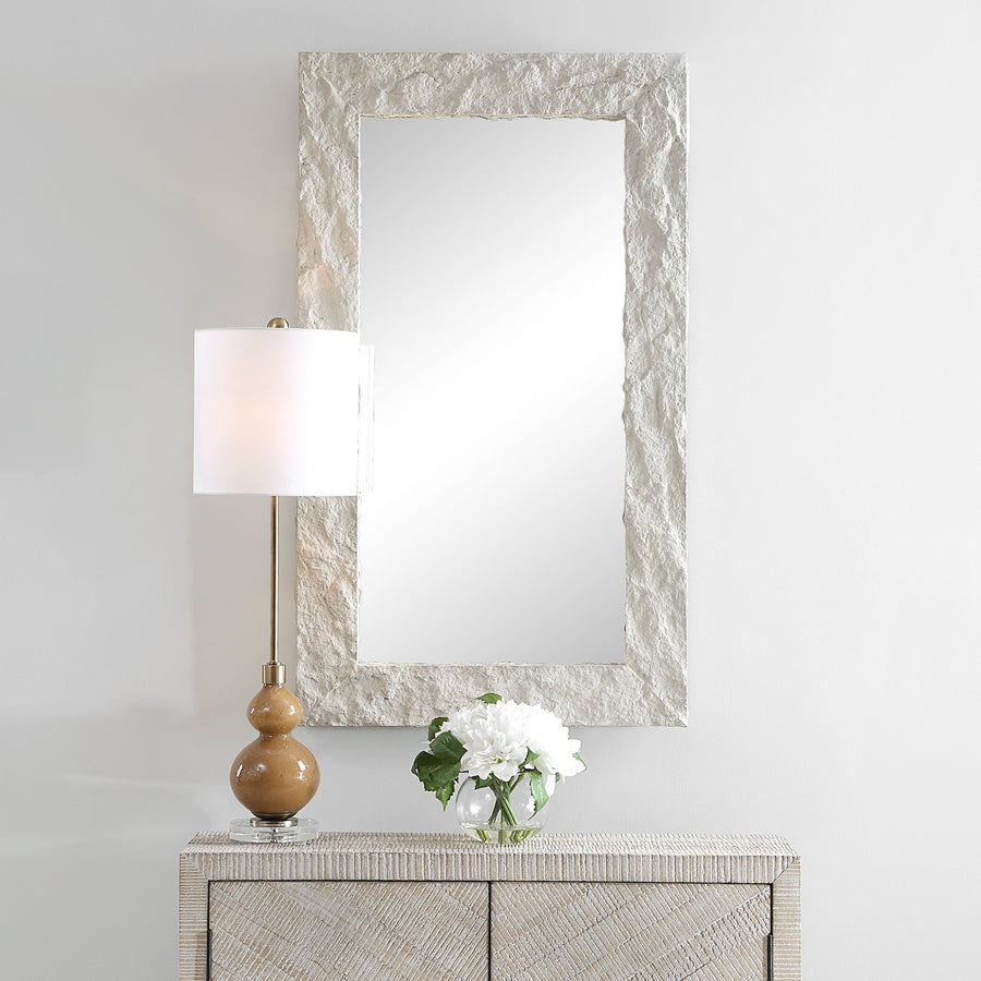 QUARRY WHITE STONE MIRROR