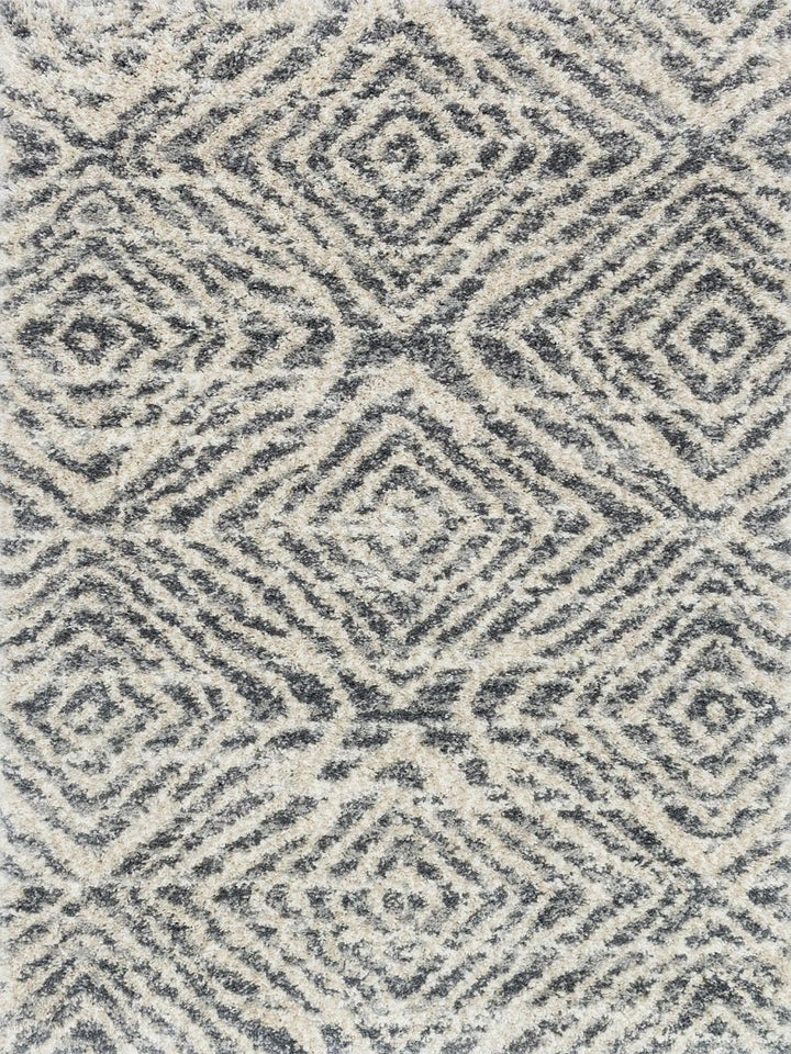 QUINCY 01 SHAG RUG: GRAPHITE