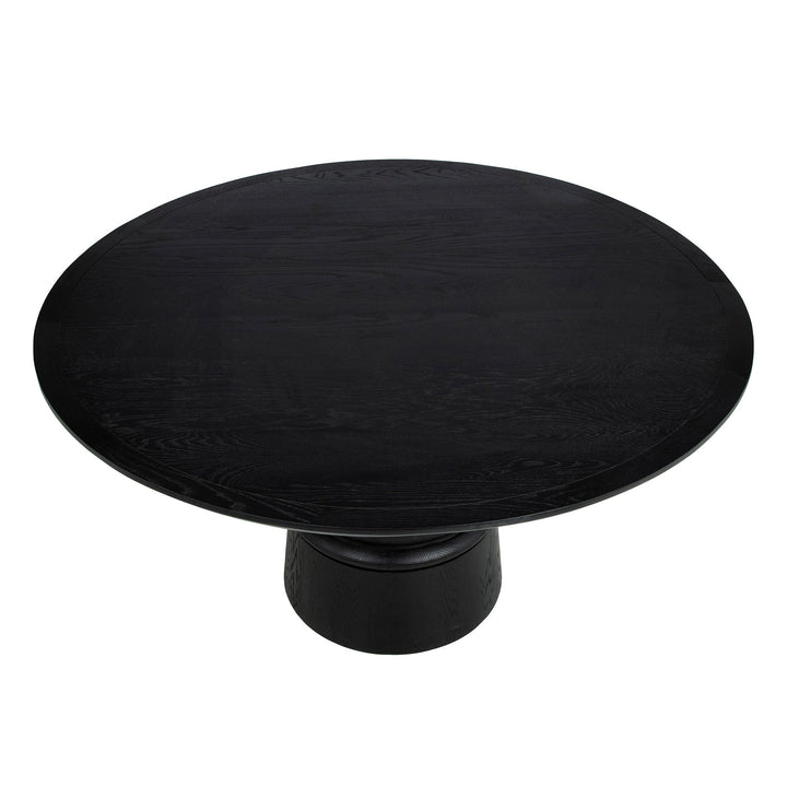 QUINTON 60" ROUND DINING TABLE - BLACK - TOP VIEW