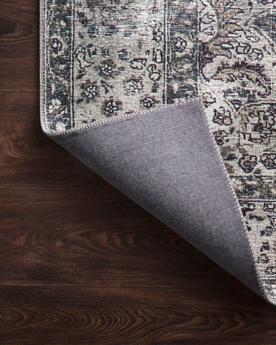 RAHUL VINTAGE PRINT FLAT RUG: GREY, TAUPE