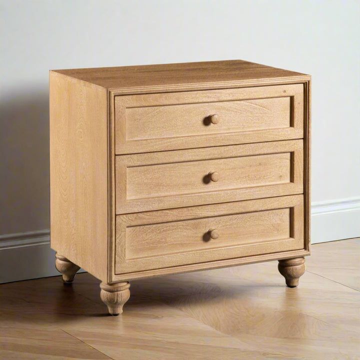 RAJA THREE DRAWER NIGHTSTAND