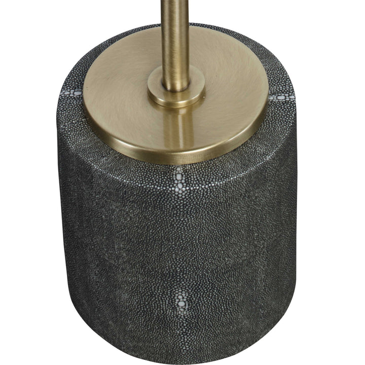 RANDY ROUND FAUX SHAGREEN ACCENT TABLE