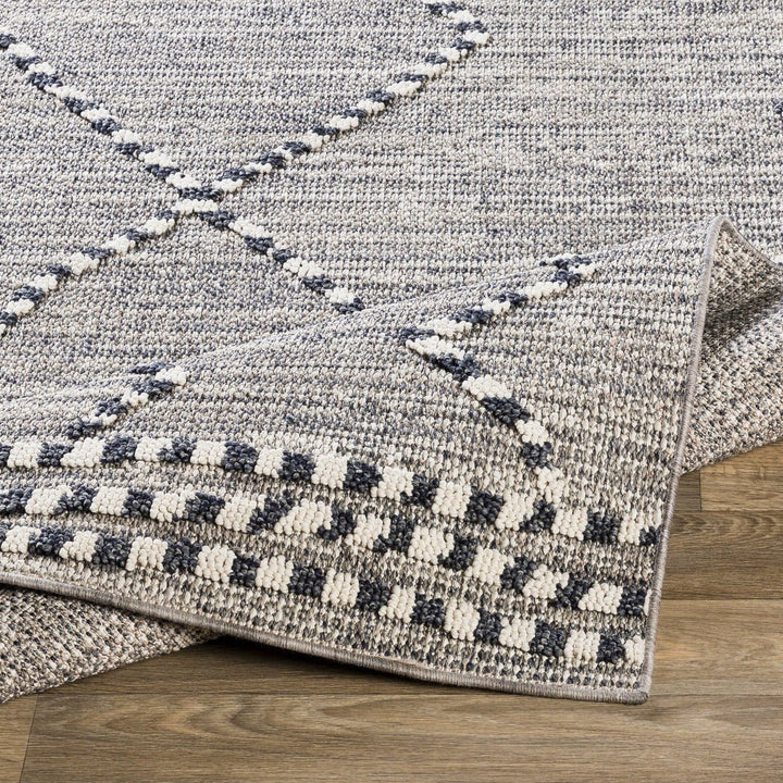 RAYME INDOOR - OUTDOOR RUG: GREY + CHARCOAL